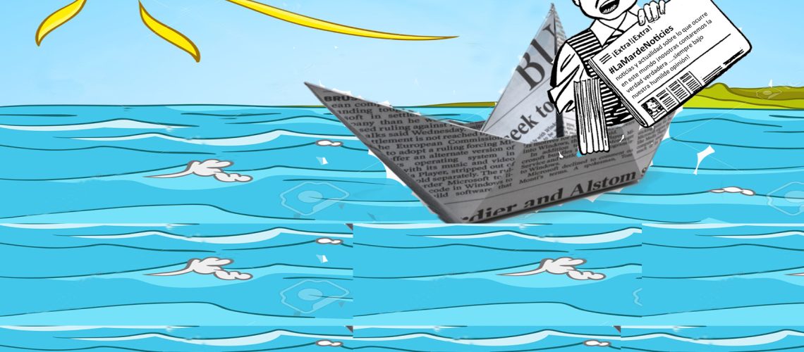 Hand drawn cartoon of sea landscape. Colourful cartoon of sea or ocean background. Cartoon background of sea or ocean with blue waves ans sun. Cartoon of seacoast landscape. Background of seascape.